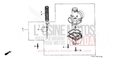 CARBURATEUR NECESSAIRE PIECES OPTION CR80RG de 1986
